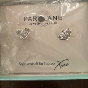 Park Lane Sparkling Silver Heart Studs
